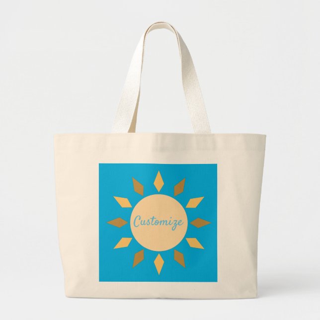 Grand Tote Bag Geometric Sun  Circle Thunder_Cove (Devant)