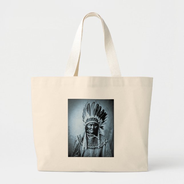 Grand Tote Bag Geronimo dans le cru principal de robe cyan (Devant)