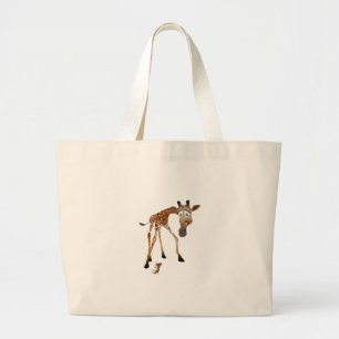 Grand Tote Bag Giraffe de dessin et souris