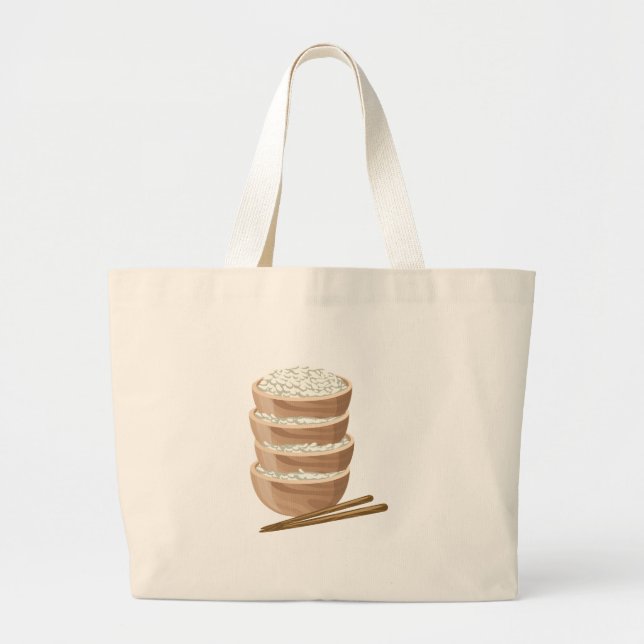Grand Tote Bag Glitch Food proper rice (Devant)