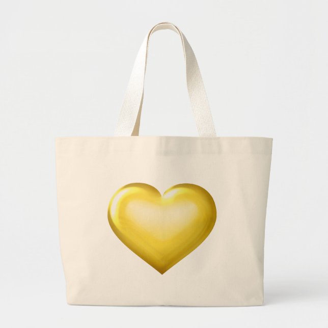 Grand Tote Bag Gold heart (Devant)