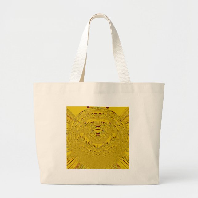 Grand Tote Bag Golden Lion Head Art (Devant)