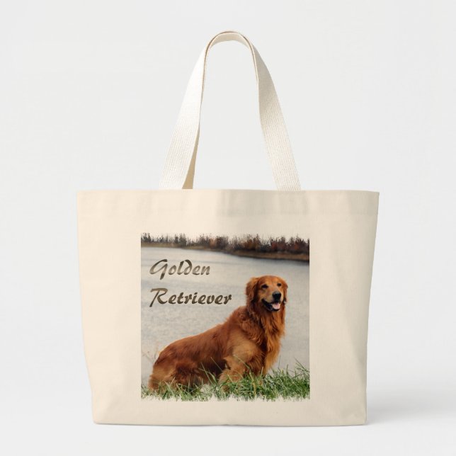 Grand Tote Bag Golden retriever (Devant)