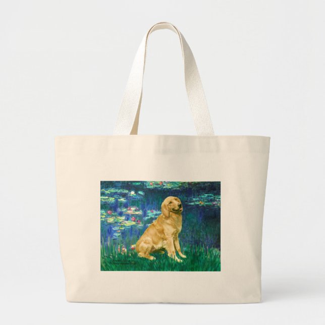 Grand Tote Bag Golden Retriever 1 - Lys 5 (Devant)