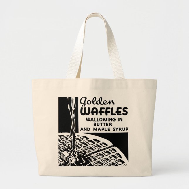 Grand Tote Bag Golden Waffles Breakfast (Devant)