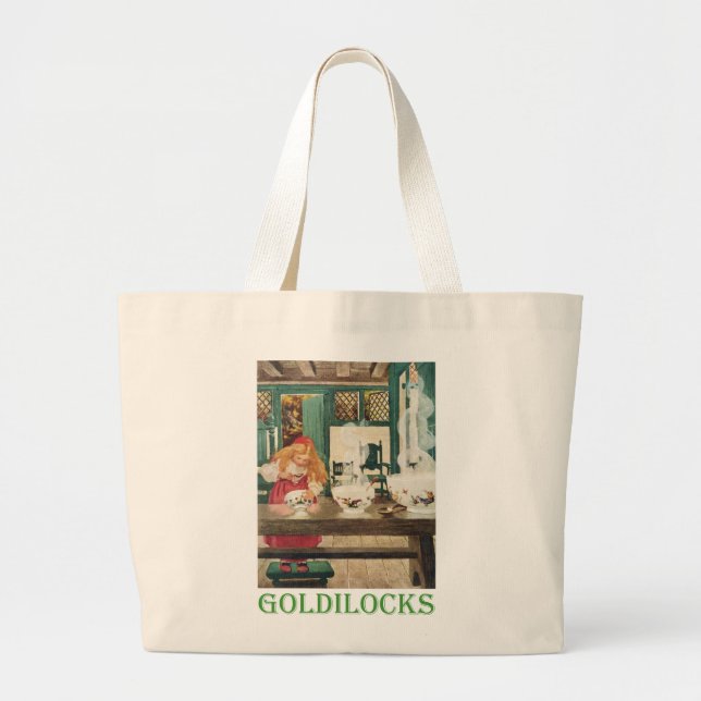 Grand Tote Bag Goldilocks et les trois ours (Devant)