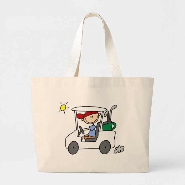 Grand Tote Bag Golfeur dans le chariot de golf (Devant)