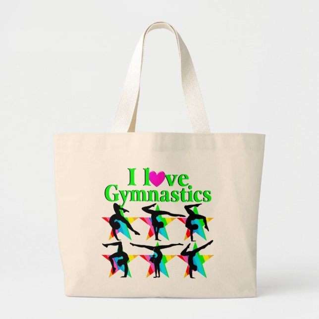 GRAND TOTE BAG GORGEOUS VERT J'AIME LE DESIGN GYMNASTIQUE (Devant)