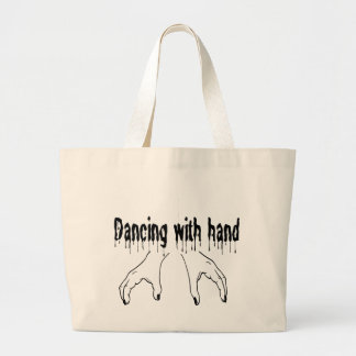 Grand Tote Bag Gothic Drip Font "Dancing With Hand" Horror Themed