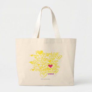 Grand Tote Bag Graffiti magenta/jaune