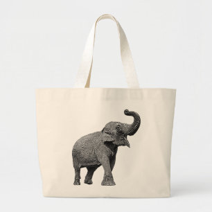 GRAND TOTE BAG GRAND ÉLÉPHANT ASIATIQUE - ÉLÉPHANT D'ASIE