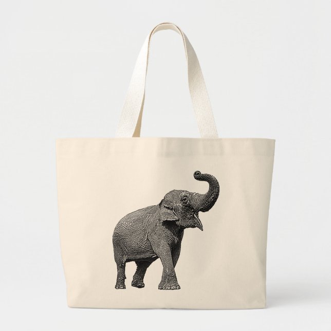 GRAND TOTE BAG GRAND ÉLÉPHANT ASIATIQUE - ÉLÉPHANT D'ASIE (Devant)