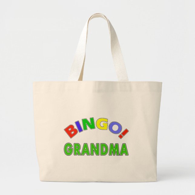 Grand Tote Bag Grand-maman de bingo-test (Devant)