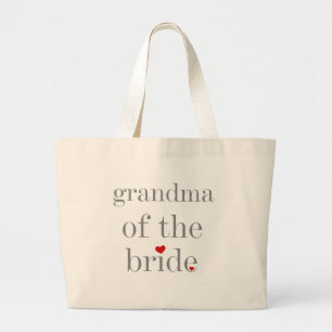 Grand Tote Bag Grand-maman grise des textes de jeune mariée