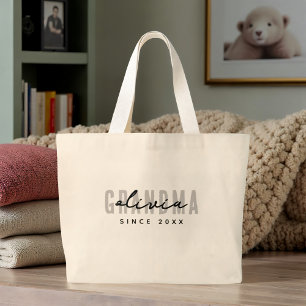 Grand Tote Bag Grand-mère depuis 20XX Moderne Simple Preppy