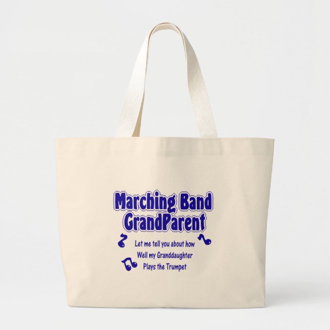 Grand Tote Bag Grand-parent/trompette (Devant)
