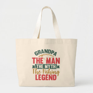 Grand Tote Bag Grand-Père - L'Homme, Le Mythe, La Légende De La