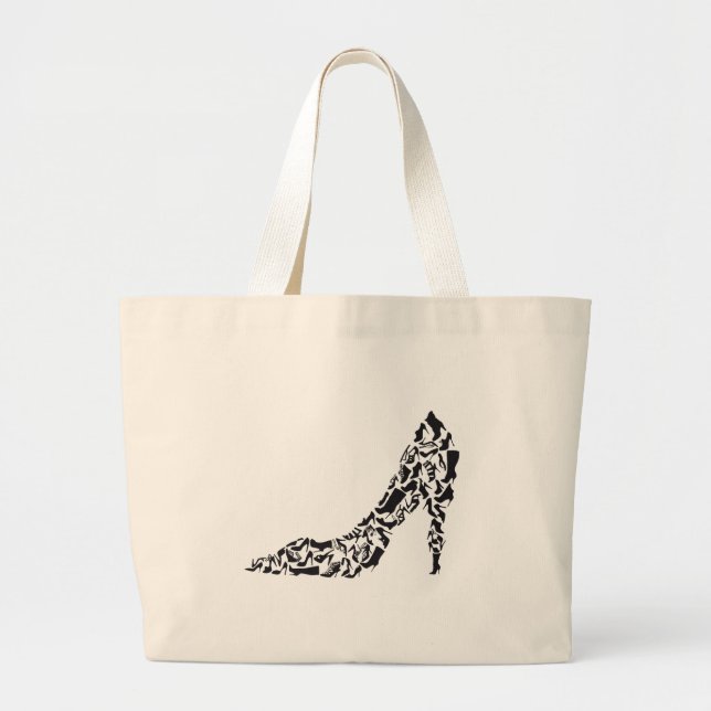 Grand Tote Bag grande chaussure avec différentes silhouettes de (Devant)