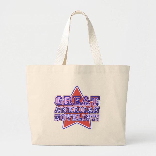 Grand Tote Bag Grande Étoile romancière américaine Design (Devant)