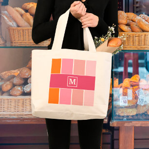 Grand Tote Bag Grandes bandes Feminine avec Monogramme