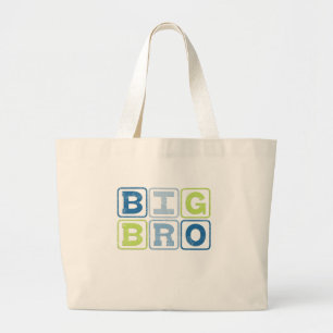 Grand Tote Bag GRANDS BRO - Lettrage de bloc de frère