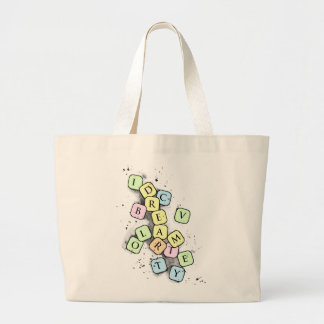 Grand Tote Bag Grattez les lettres