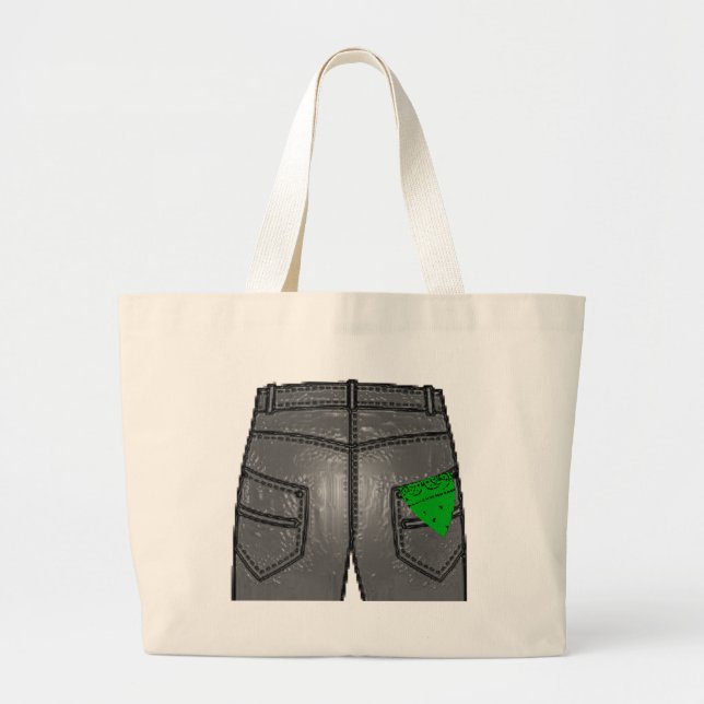Grand Tote Bag Green Right Hanky (Devant)