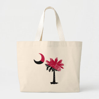 Grand Tote Bag Grenat et Palmetto noir
