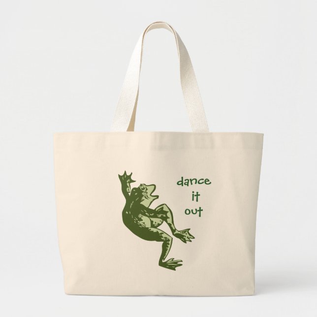 Grand Tote Bag Grenouille "danse de danse il" produits (Devant)