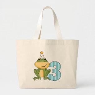 Grand Tote Bag Grenouille de fête 3e anniversaire T-shirts et cad