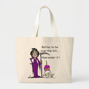 Grand Tote Bag Grim Reaper Humour d'anniversaire