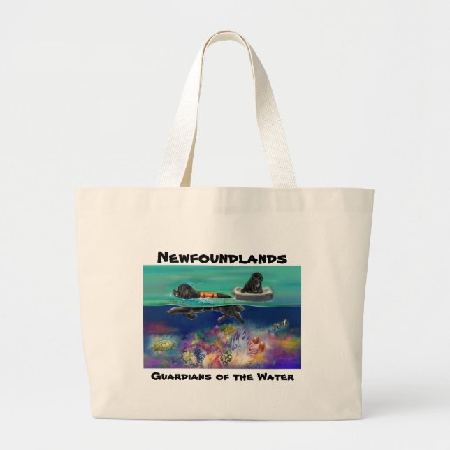 Grand Tote Bag GRNC Water Test noir newf (Devant)