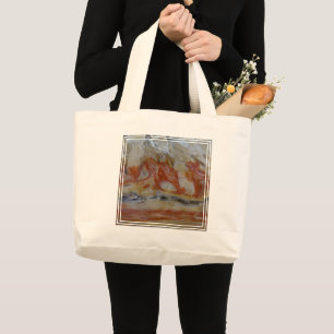 Grand Tote Bag Gros plan de bois pétrifié