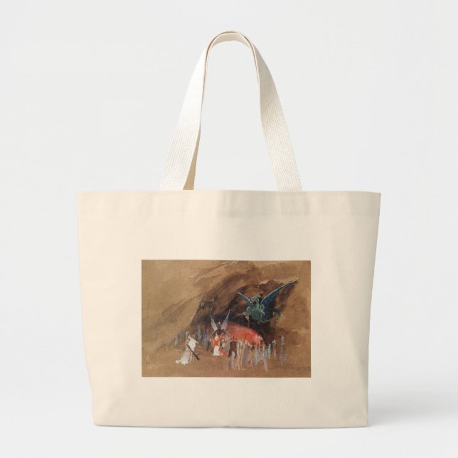 Grand Tote Bag Grotte des dragons de Ryabushkin (Devant)