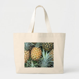 Grand Tote Bag Groupe d'ananas tropicaux hawaïens