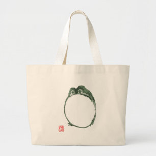 Grand Tote Bag Grumpy Grenouille japonaise crapaud 19ème siècle