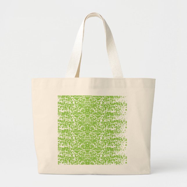Grand Tote Bag Grunge Lime Green Pattern - Summer Abstract Decor (Devant)