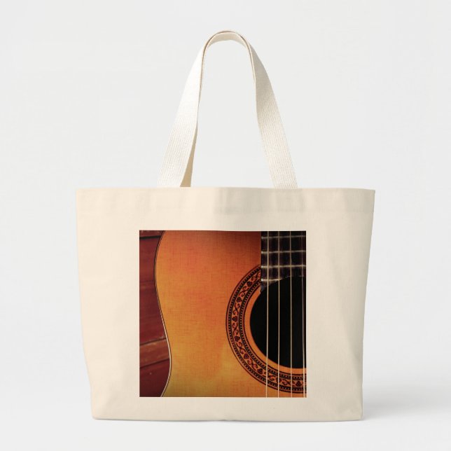 Grand Tote Bag Guitare acoustique (Devant)