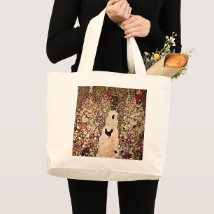Grand Tote Bag Gustav Klimt - Peinture sur le chemin du jardin, t