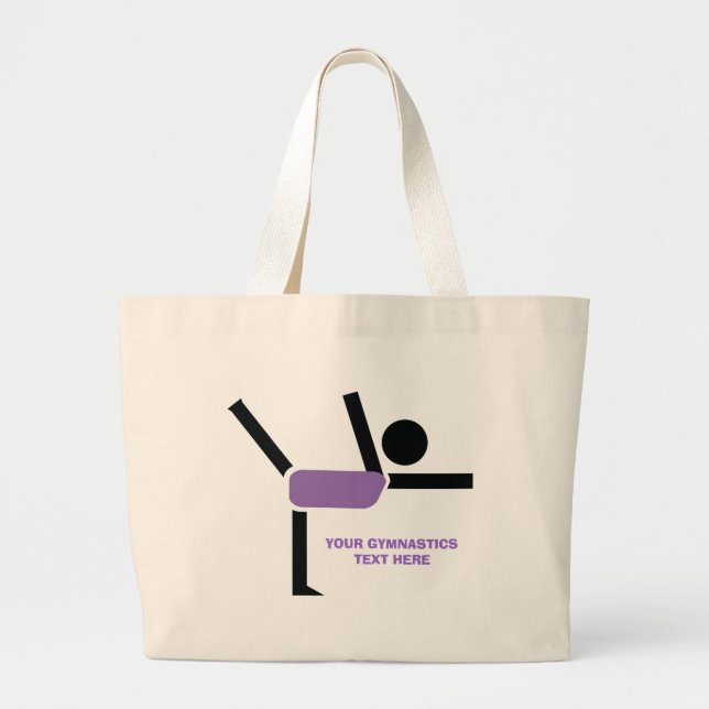 Grand Tote Bag Gymnastique cadeaux, gymnastique artiste sur mesur (Devant)