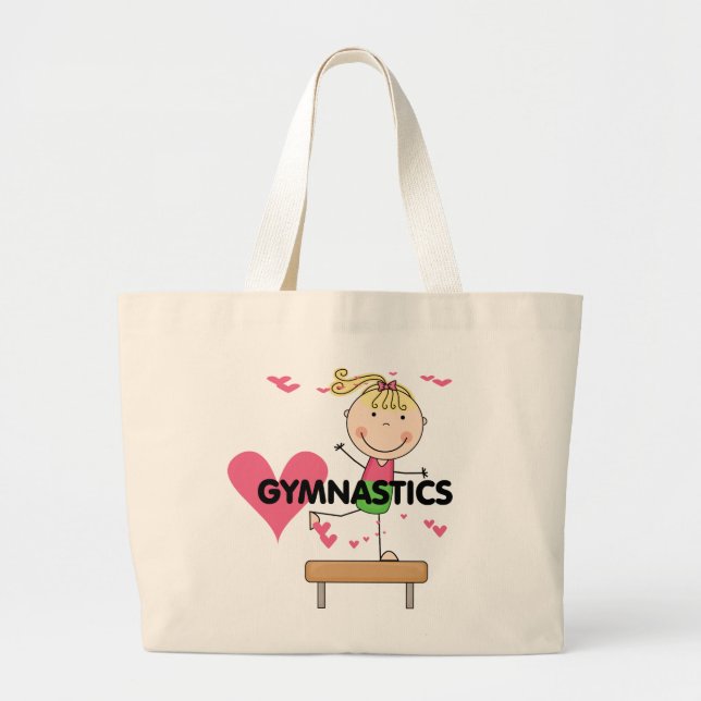 Grand Tote Bag GYMNASTIQUE - T-shirts blonds de faisceau (Devant)