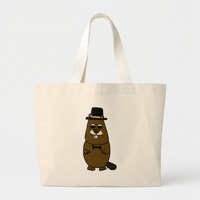 Grand Tote Bag Habille Groundhog (Devant)