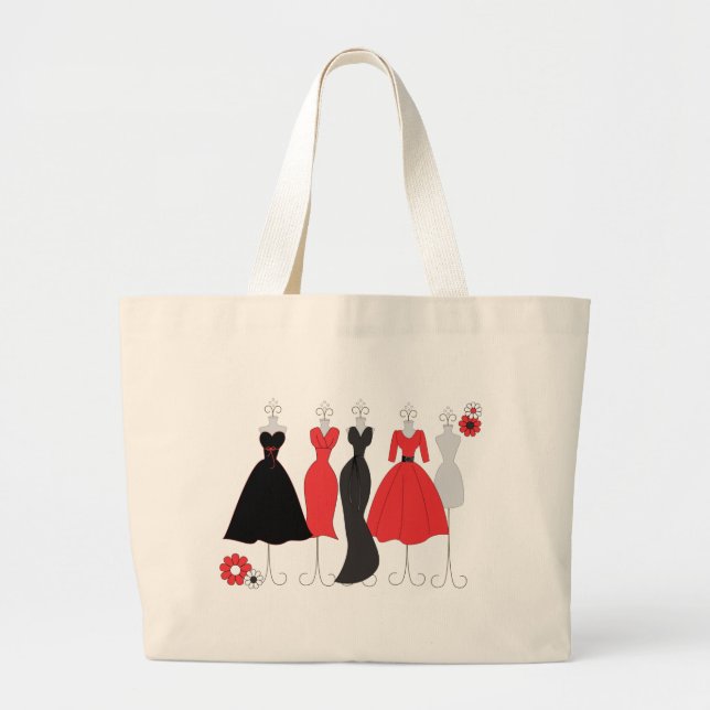 Grand Tote Bag Habillement Shop-Daisy Thème (Devant)