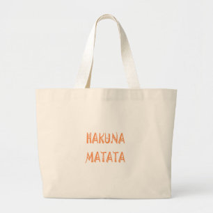 Grand Tote Bag Hakuna Matata - Art Tribal Africain