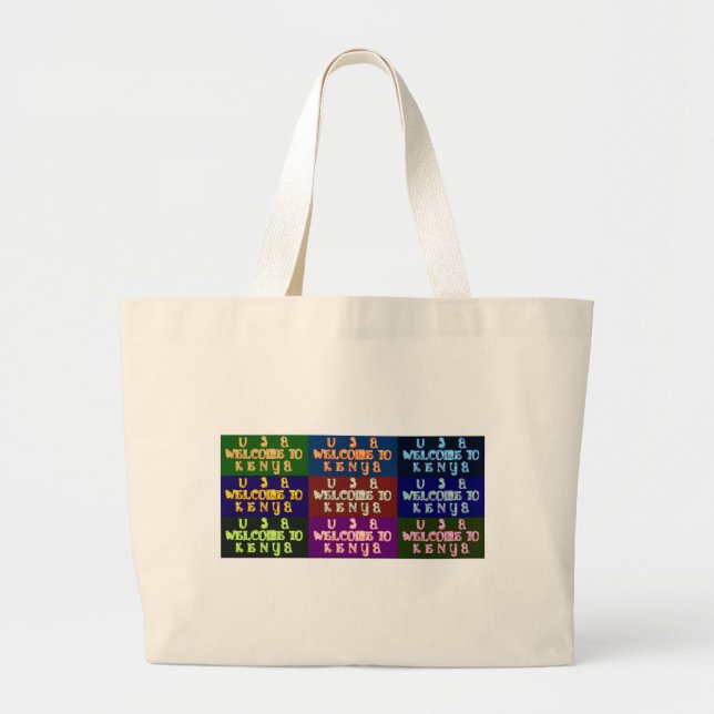 Grand Tote Bag Hakuna Matata Bienvenue au Kenya.png (Devant)