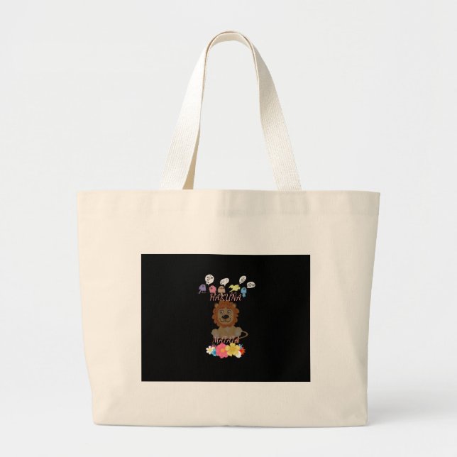 Grand Tote Bag Hakuna Matata Hakunamatata baby lion.png (Devant)