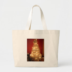 Grand Tote Bag Hakuna Matata Joyeux Noël blanc