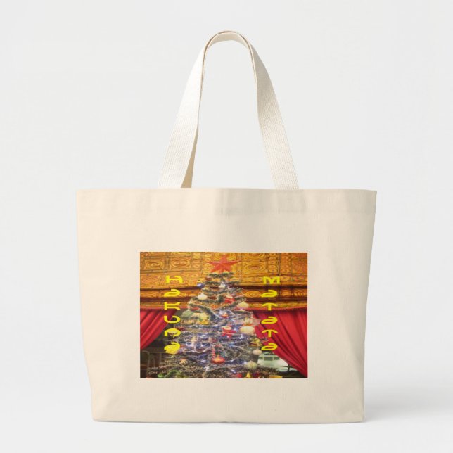 Grand Tote Bag Hakuna Matata Joyeux Noël & un Joyeux Nouvel An.p (Devant)