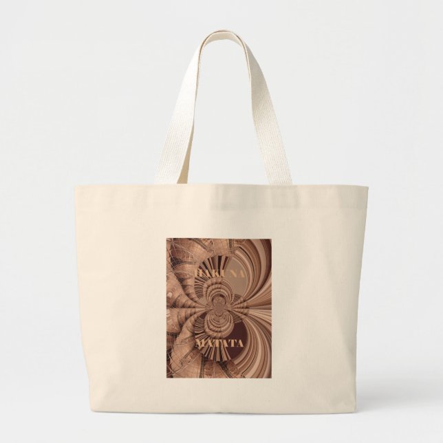 Grand Tote Bag Hakuna Matata Kenya Giraffe Safari tissé Sourveni (Devant)
