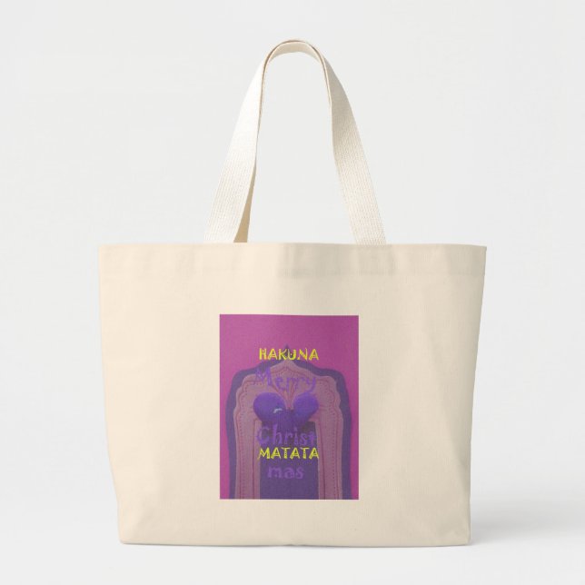 Grand Tote Bag Hakuna Matata Merry Christmas Love  Design.jpg (Devant)